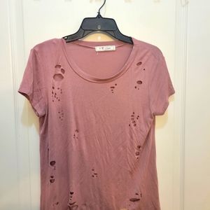 Cute Pink Shirt with Holes